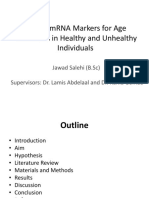 Use of mRNA Markers For Age Prediction in Healthy and Unhealthy Individuals