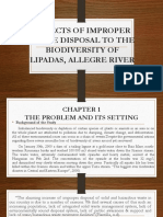 Effects of Improper Waste Disposal to the Biodiversity of River