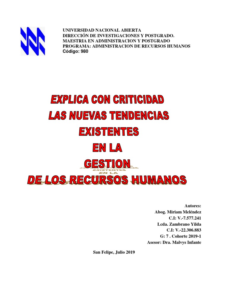 Nuevas Tendencias en Recursos Humanos 2023 | PDF | Gestión de recursos ...