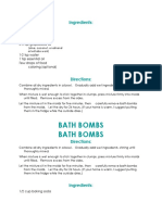 Homemade Bath Bombs Recipe