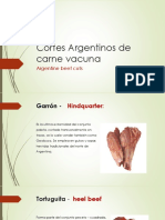 Cortes Argentinos de Carne Vacuna