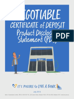 Negotiable: Certificate of Deposit
