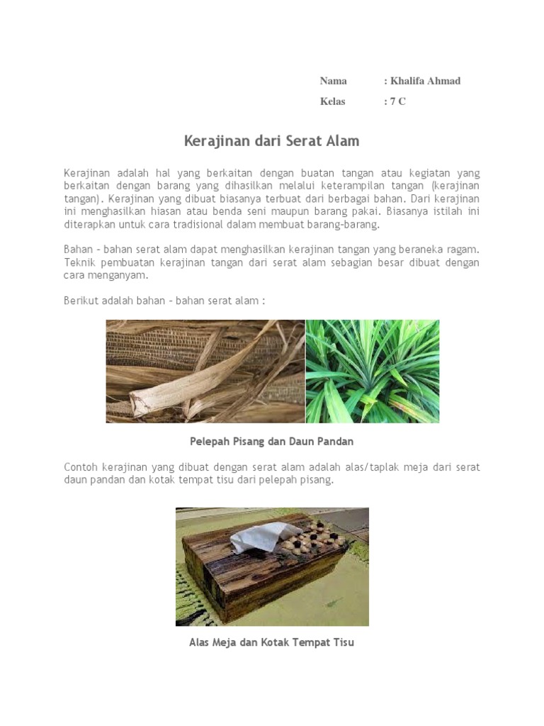 Kerajinan Serat Kayu