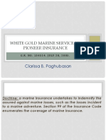 White Gold Marine Service vs. Pioneer Insurance 1: Clarissa B. Paghubasan