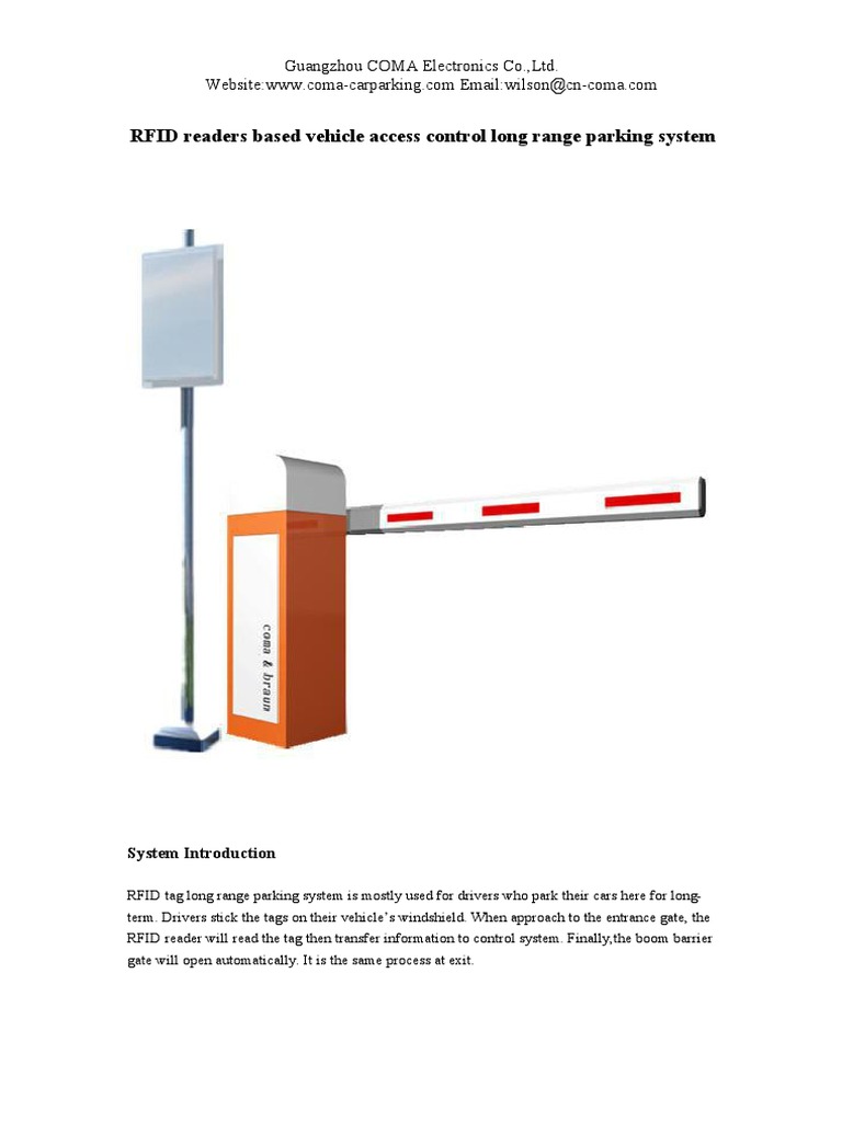 RFID Readers Based Vehicle Access Control Long Range Parking System | PDF