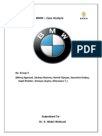 BMW - Case Analysis: Submitted To-Dr. K. Abdul Waheed