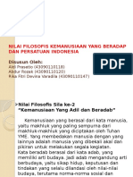 Nilai Filosofis Kemanusiaan Yang Beradap Dan Persatuan Indonesia