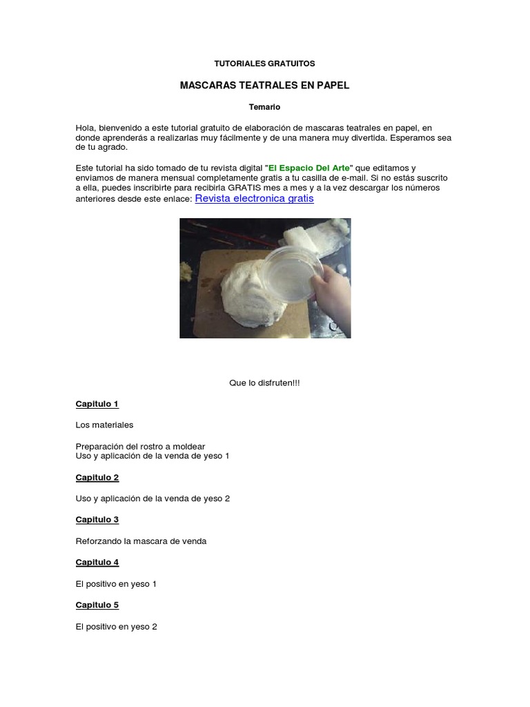 Tutorial de Máscaras Teatrales en Papel | PDF | Pintar | Papel, image size:768x1024