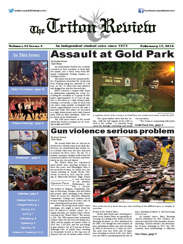 The Triton Review, Volume 32 Issue 6, Published February 17 2016 PDF