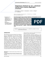 Bacterium From A Marine Oligotrophic Environment: Sphingomonas Alaskensis Sp. Nov., A Dominant