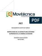 Pet - Movitecnica Inspeccion de Cabina Elevador-Ascensor Achocolatados-Nestle Peru