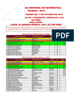 Resultado Olimas 2019