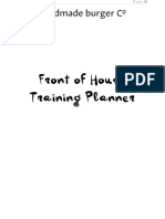 Front of House Training Planner