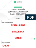 Curso de Inglês Conversação Aplicada Class - Restaurant: Rui Ventura