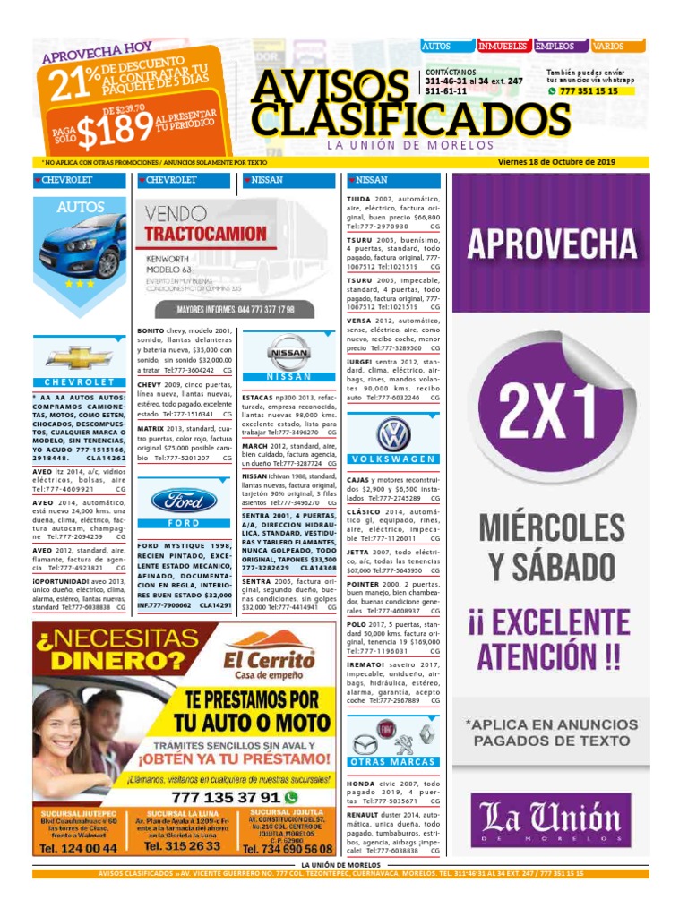 Clasificados PDF Coche Vehículos
