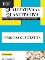 Pesquisa Qualitativa e Quantitativa