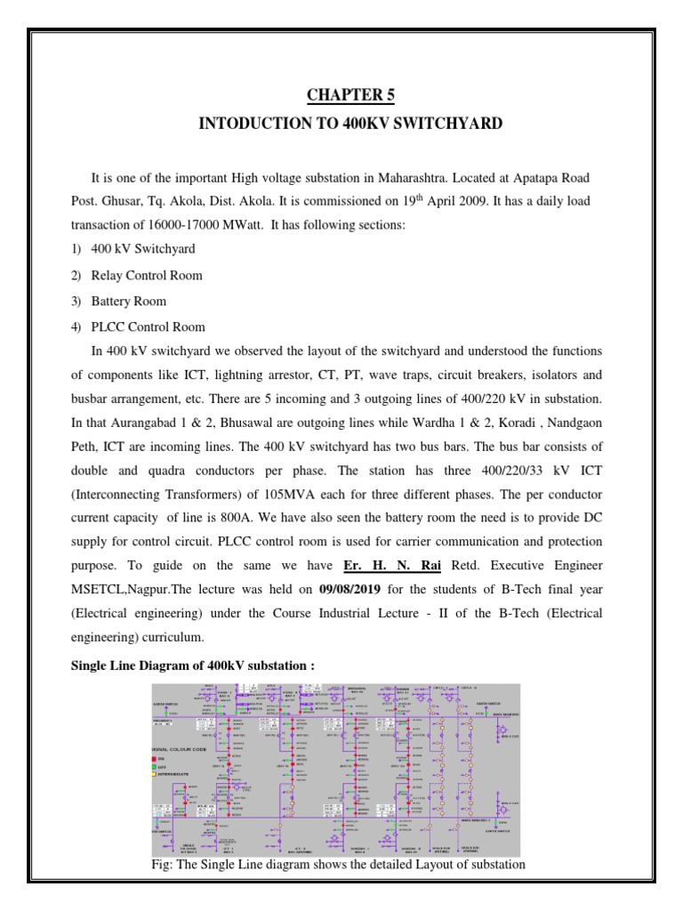 Overview of 400kV Switchyard Components | PDF | Electrical Substation ...