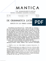 Helmántica 1956 Volumen 7 N.º 22 24 Páginas 3 67 de Grammatica Lucretiana Aspecto en Los Verbos Lucrecianos