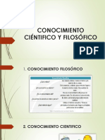 Conocimiento Ciéntifico Y Filosófico