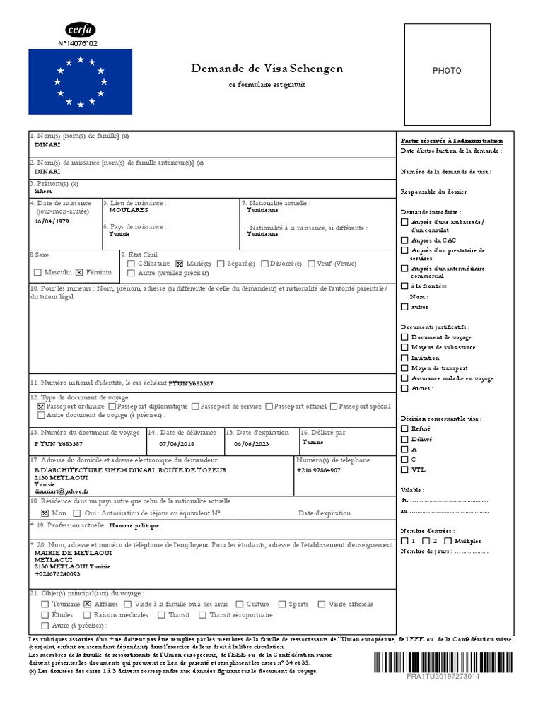 Référence Du Visa Saisir Le Code Du Pays Tunisie All Documents CS 1571263068539 PDF | PDF | Visa (Document) | Passeport