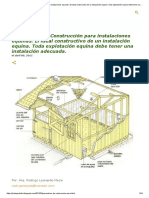 Parámetros de Construcción para Instalaciones Equinas. El Ideal Constructivo de Un Instalación Equina. Toda Explotación Equina Debe Tener Una Instalación Adecuada