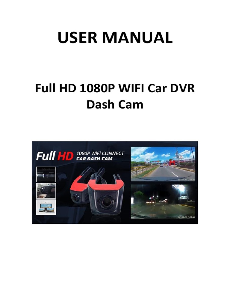 User Manual: Full HD 1080P WIFI Car DVR Dash Cam | PDF | Digital Video