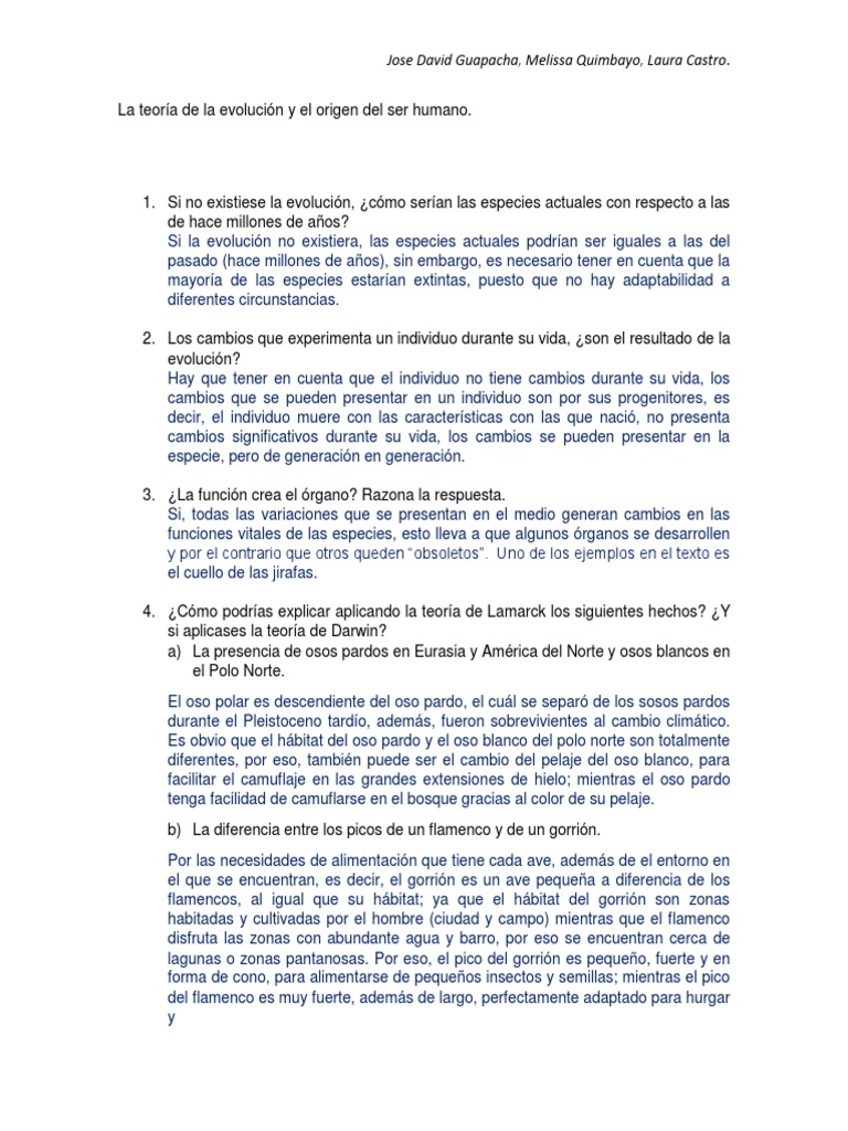 Evolución y origen del ser humano | PDF | Seleccion natural | Evolución