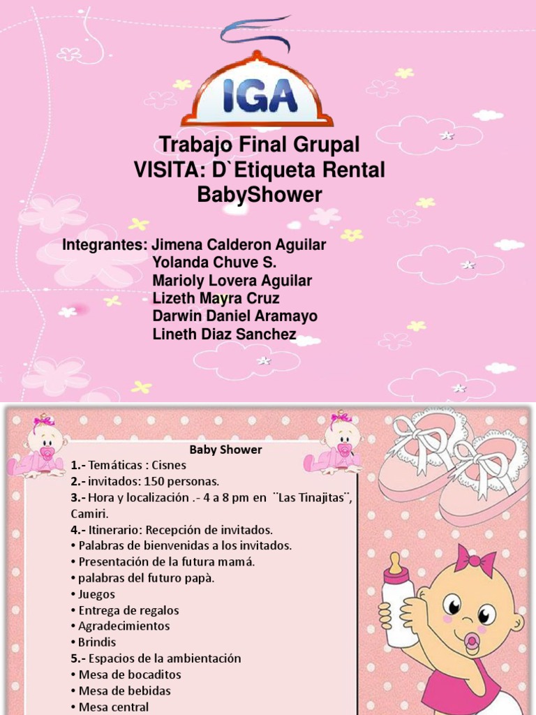 Ejemplo De Esquema De Programa De Baby Shower