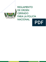 Reglamento de Orden Cerrado para La Policía Nacional PDF