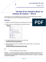 28 - Astuce 21 - Changer Le Format D Un Nombre Dans Un Champ de Fusion Sous Word