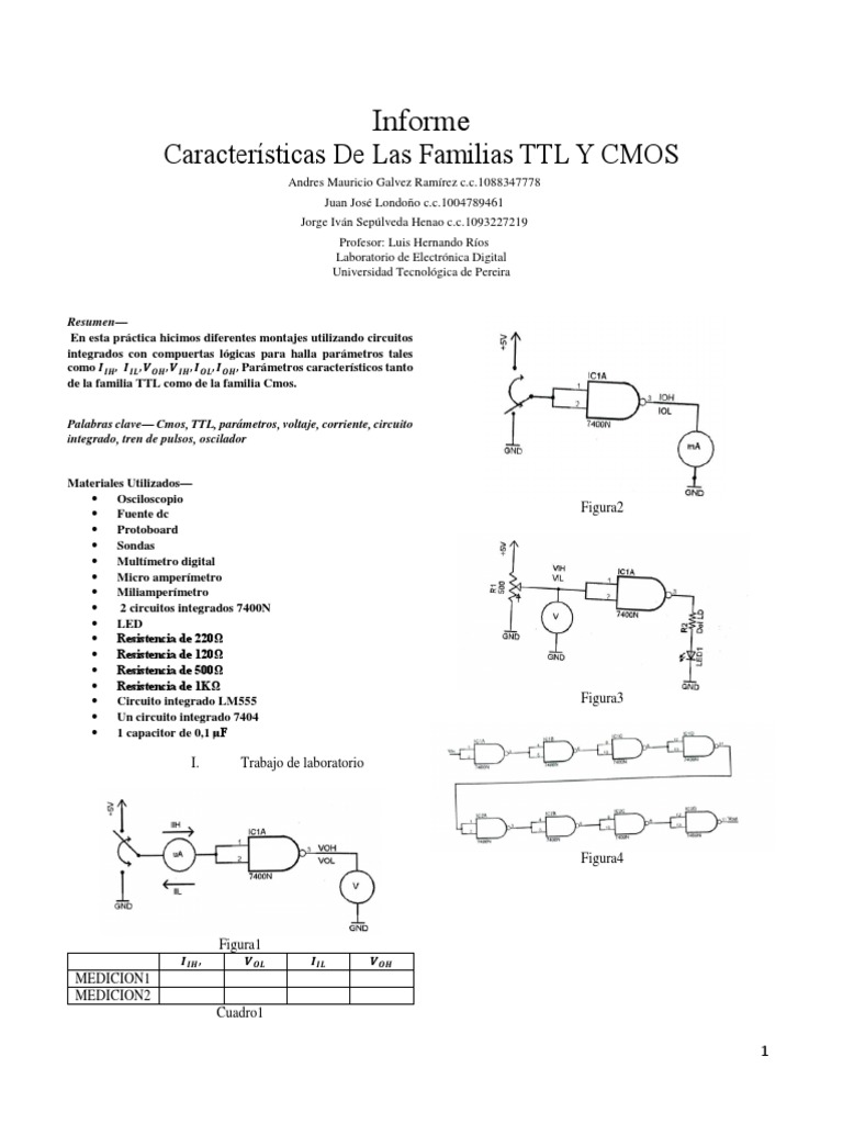 Características de TTL y CMOS | PDF | Cmos | Equipo