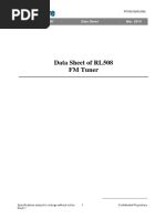 Data Sheet of RL508 FM Tuner