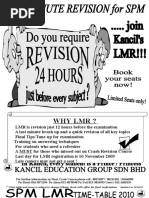 LMR SPM 2010 SCHEDULE
