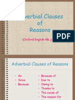 Adverbial Clauses of Reason