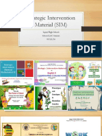 Strategic Intervention Material (SIM) : Lipay High School School LAC Session 09/23/16
