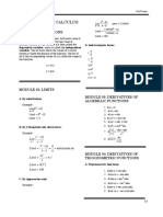 Differential Calculus: Module 01: Functions