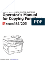 Operator's Manual For Copying Functions: Multifunctional Digital Systems