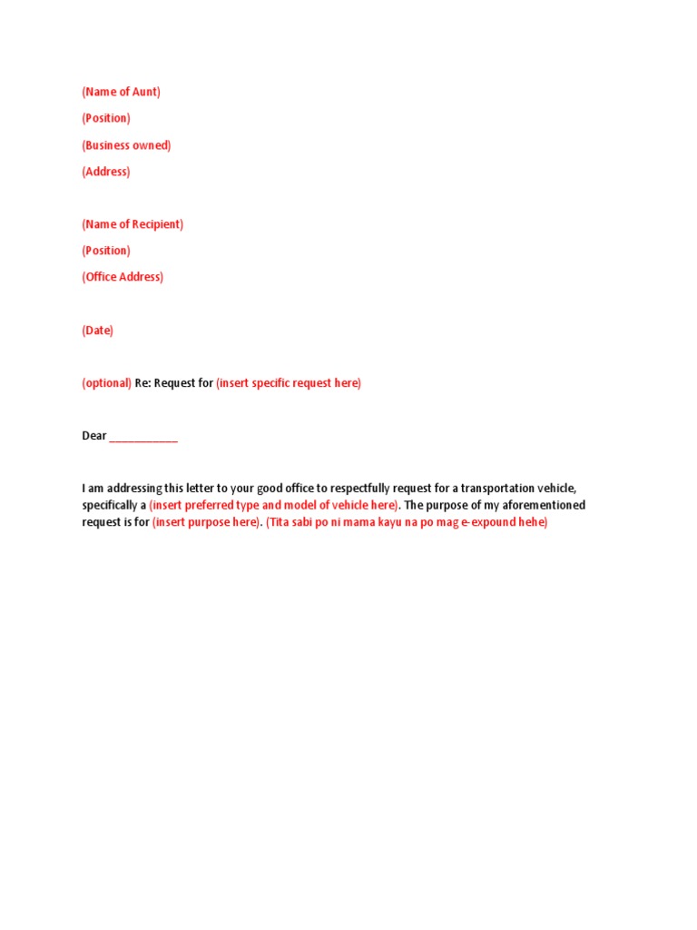 Request Letter | PDF