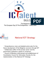 The Bulgarian ICT Cluster The European Day of The Entrepreneur - Sofia, 2005
