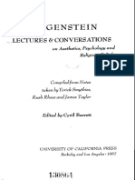 Ludwig Wittgenstein Lectures Conversations On Aesthetics Psychology and Religious Belief PDF