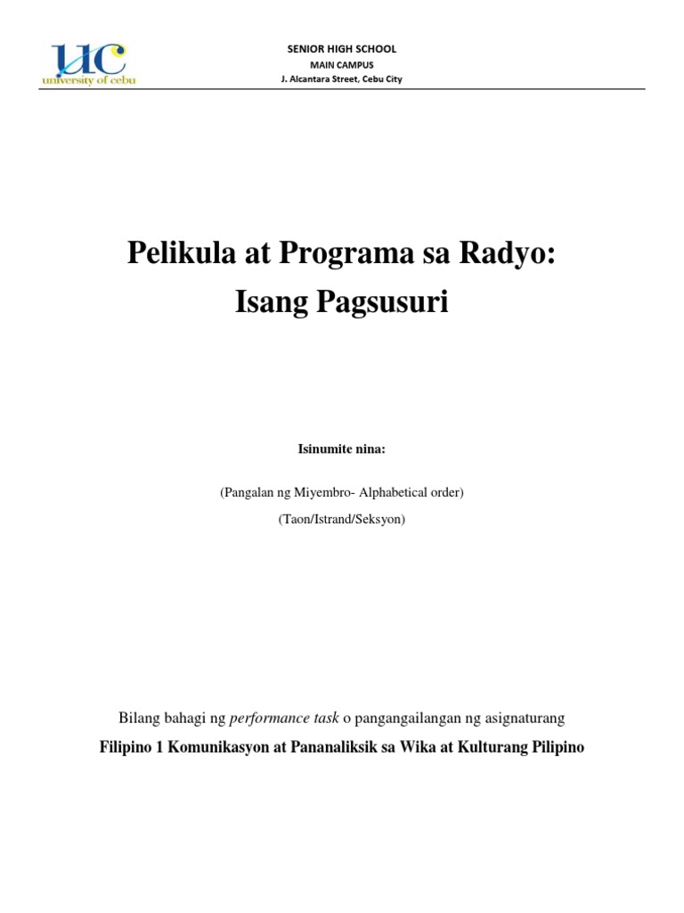 Pagsusuri NG Pelikula at Programa Sa Radyo | PDF