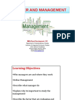 Manager and Management Functions