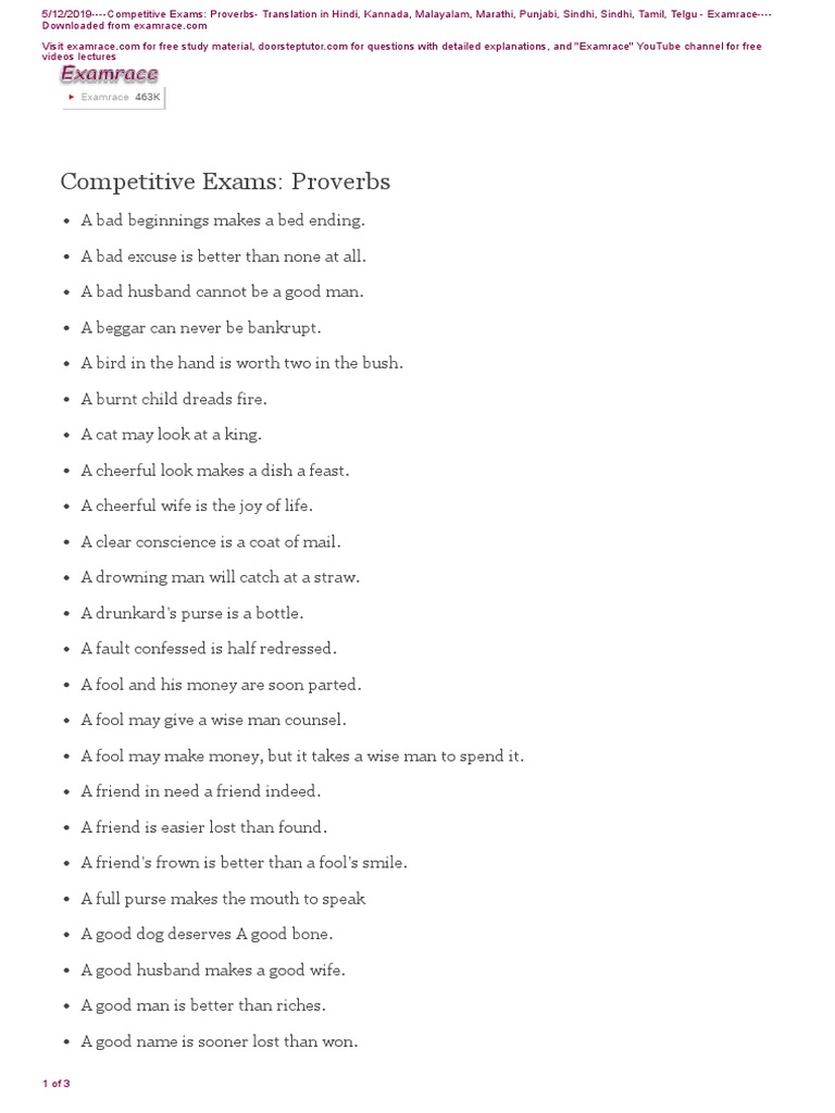 English Proverbs