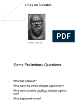 Notes On Socrates: 470 B.C.E. - 399 B.C.E