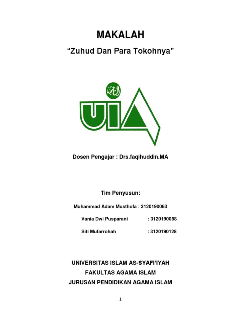 Makalah Zuhud Docx