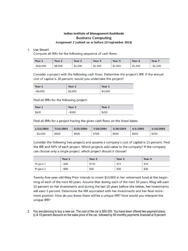 Assignment 2 | PDF | Mortgage Loan | Loans