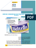 Proceso de elaboración de conservas de pescado en Empresa Pesquera Beltrán E.I.R.L