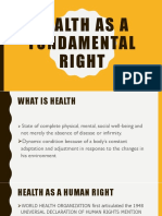 Health As A Fundamental Right 2nd Quarter