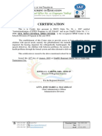 Certification: Regional Office No. 02 (Cagayan Valley)