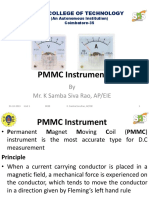 PMMC Instruments: by Mr. K Samba Siva Rao, AP/EIE